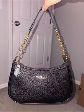Black Leather Shoulder Bag
